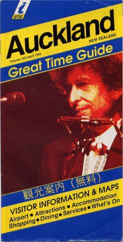 auckland great time guide magazine Bob Dylan front cover