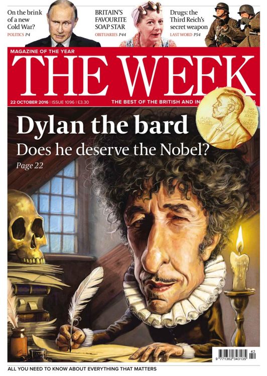 the week uk magazine Bob Dylan front cover