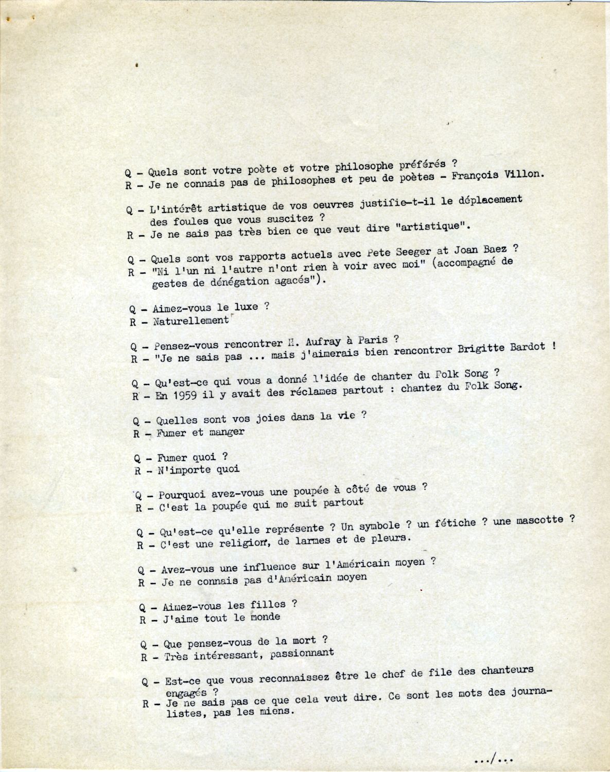 Paris 1966 press conference