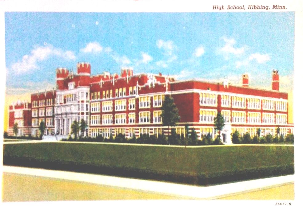 hibbing high school postcard