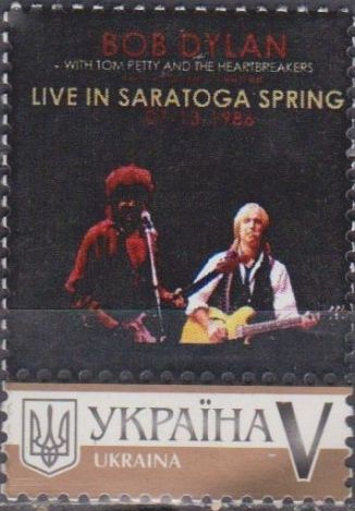 bob dylan Ukraine, personalised series 6 stamp