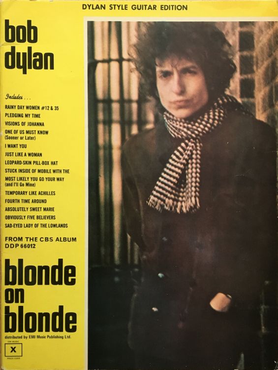 bob dylan blonde on blonde EMI Music Publishing Ltd. UK songbook