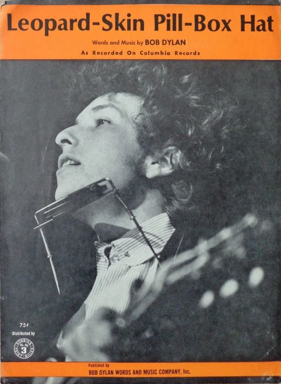 bob dylan leopard skin pill-box hat sheet music