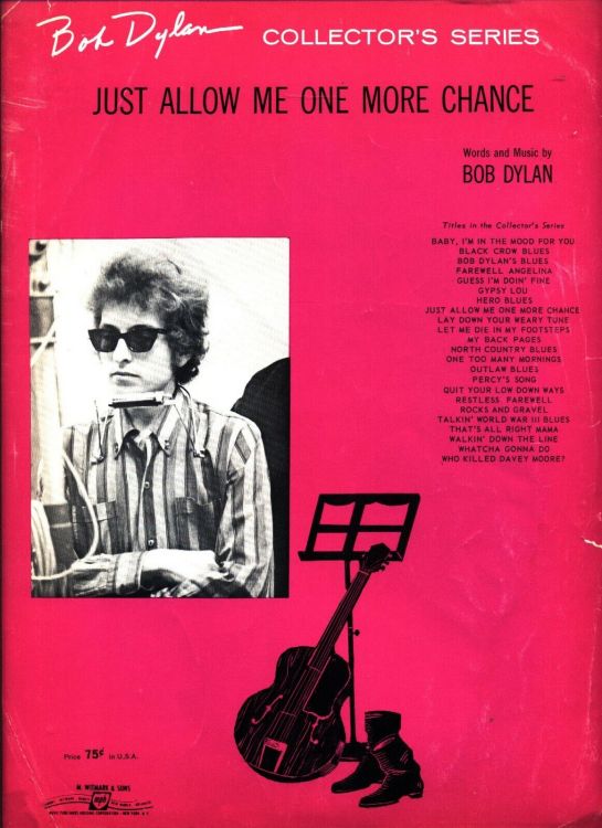 bob dylan just allow me one more chance sheet music