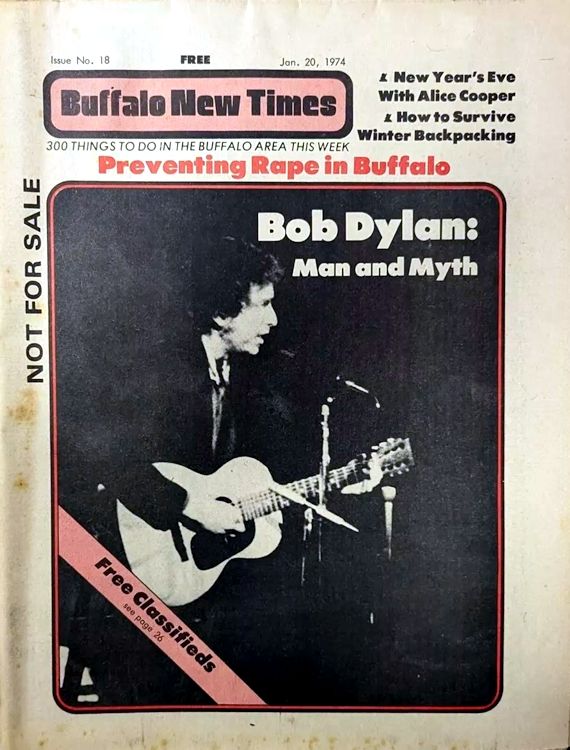 buffalo news Bob Dylan front cover