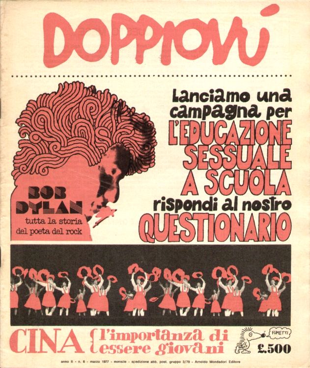 doppiovu magazine Bob Dylan front cover