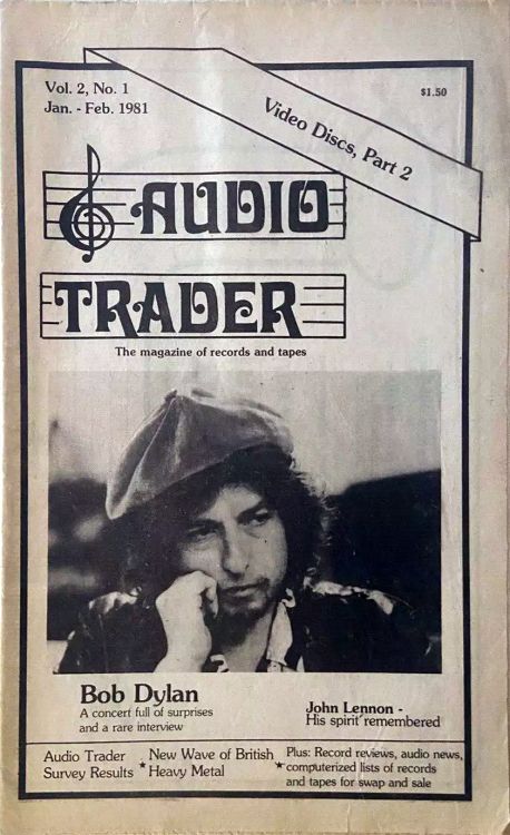 audio trader usa magazine Bob Dylan front cover