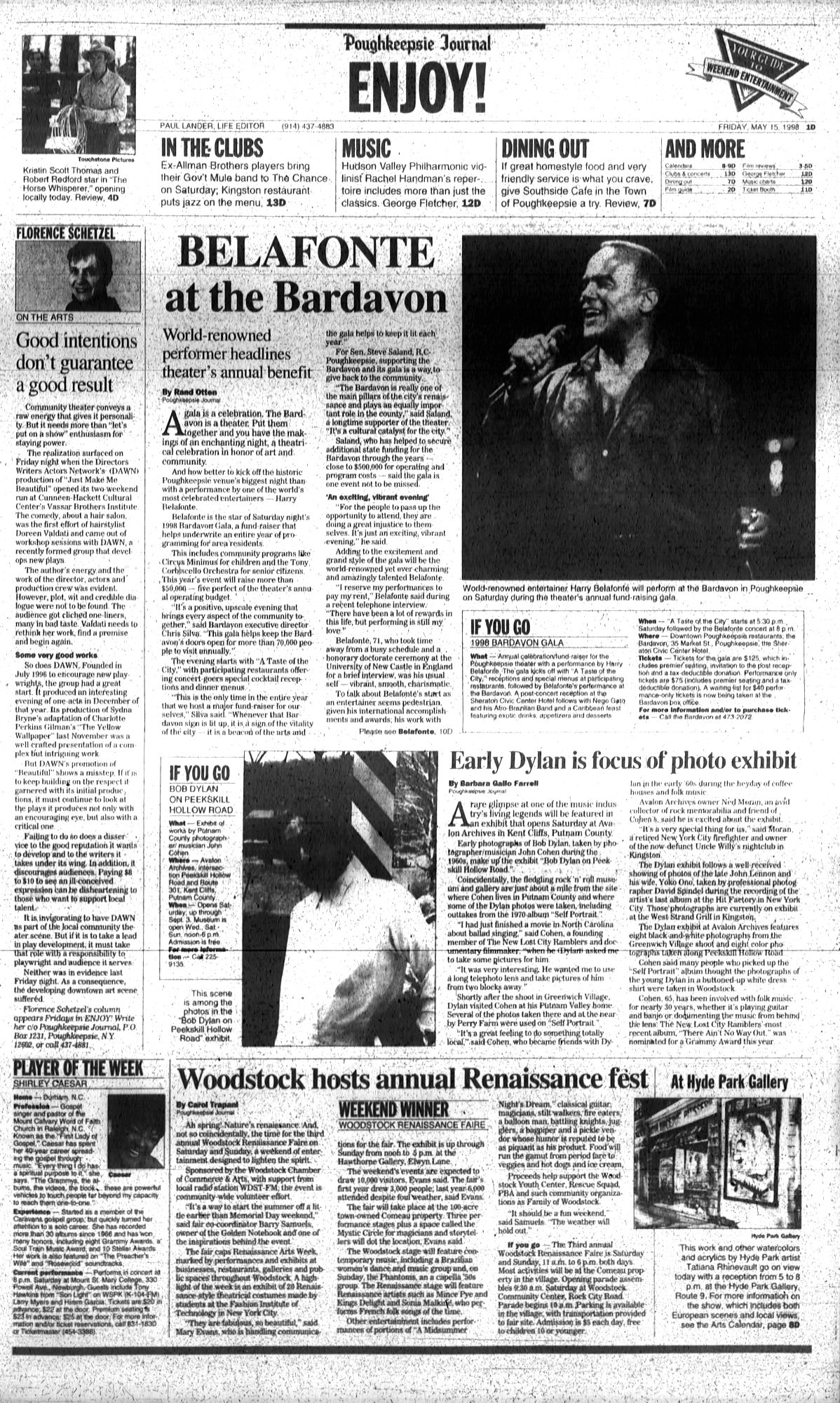 poughkeepsie Bob Dylan front cover