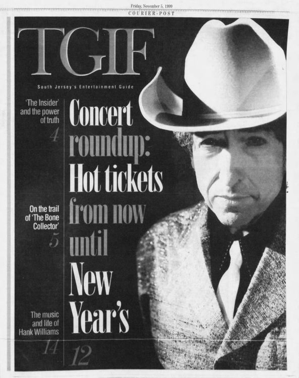 YORK DAILY RECORD, Bob Dylan front cover