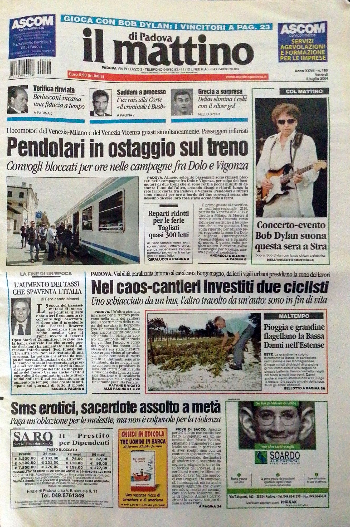 il mattino di padova 6 june 2004 bob dylan