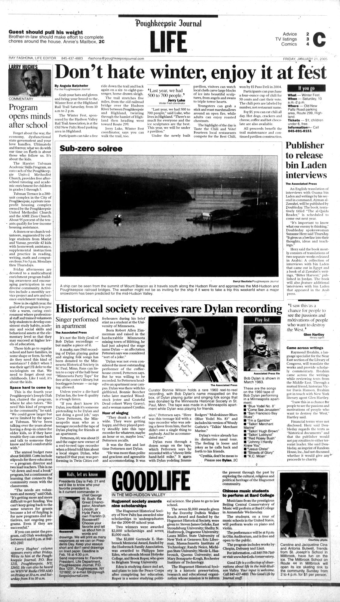 poughkeepsie Bob Dylan front cover