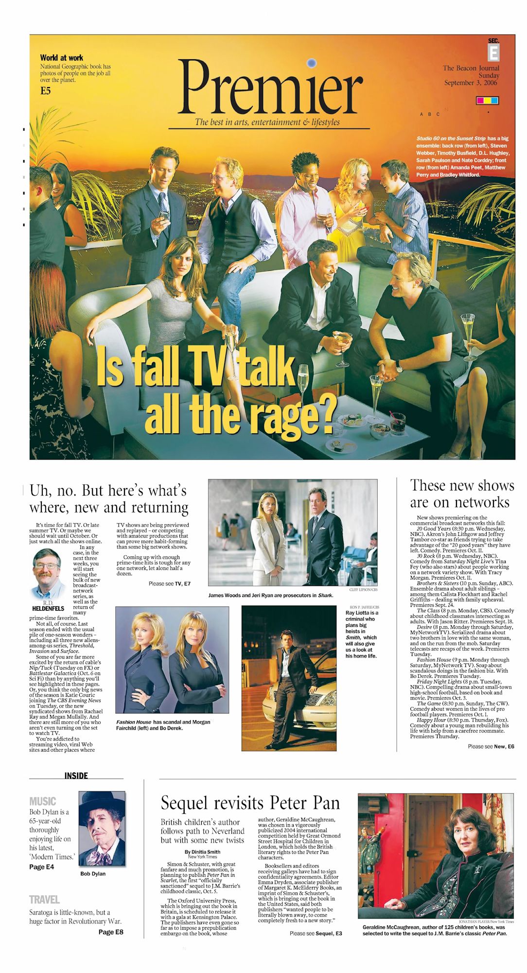 akron beacon journal Bob Dylan front cover