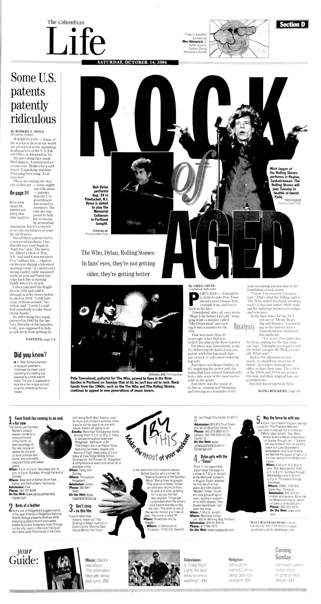 The Columbian Bob Dylan front cover