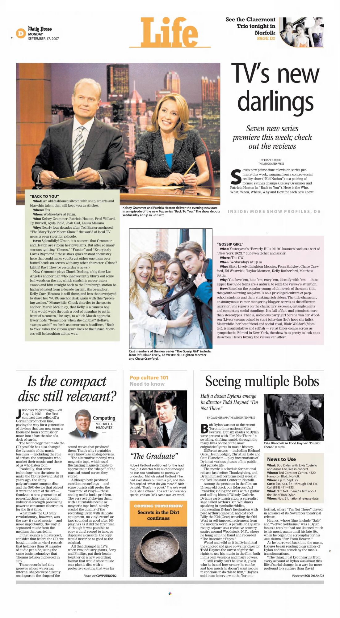 The daily press bob dylan front cover