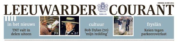 leewarder courant 2011 05 Bob Dylan front cover