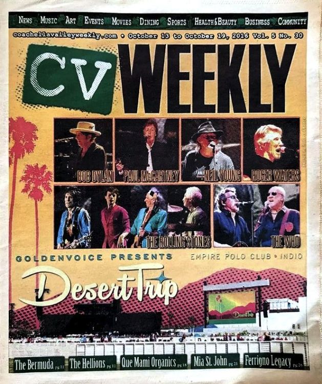 coachella valley weekly Bob Dylan front cover
