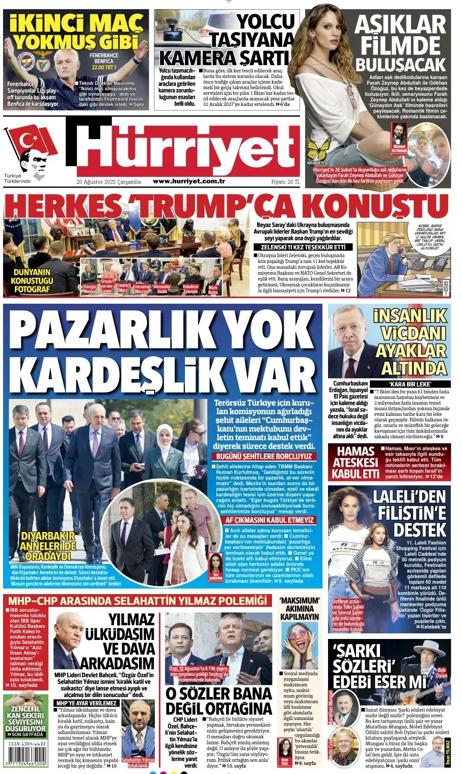 hurriyet Bob Dylan front cover