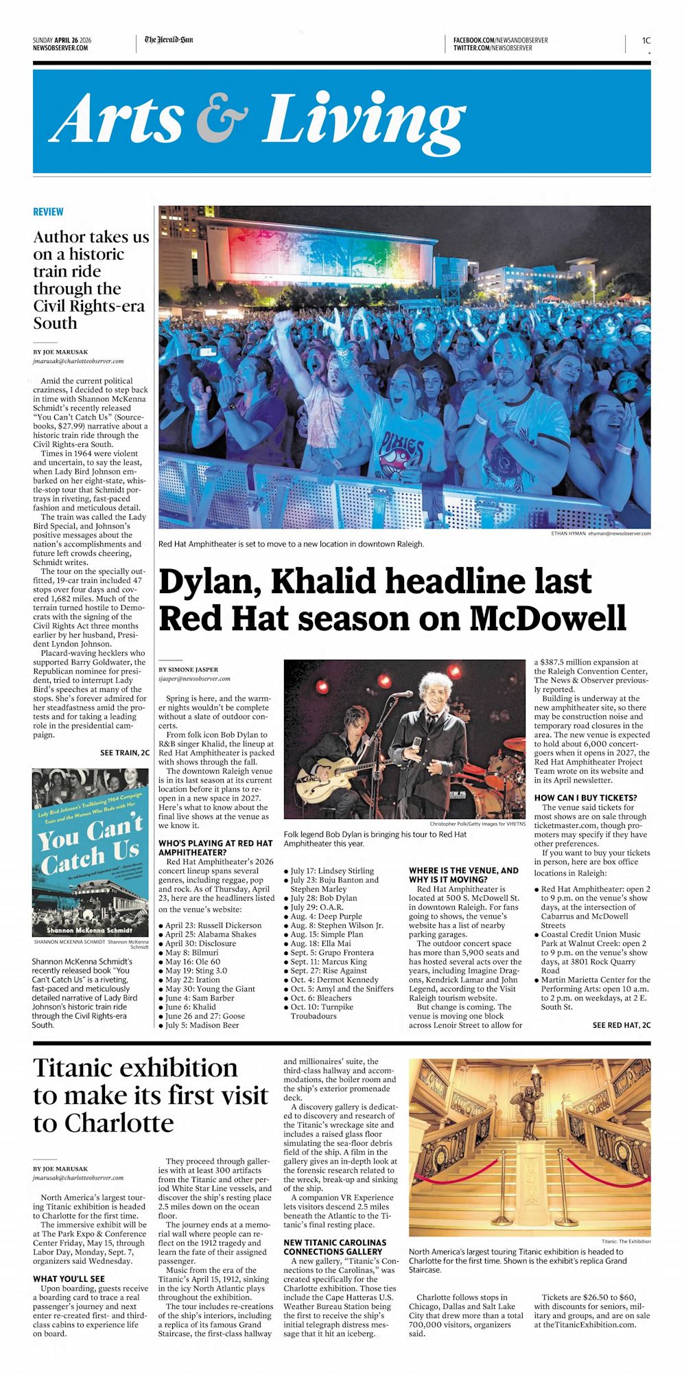 the herald sun Bob Dylan front cover