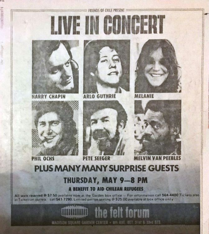 ad for FriendOf Chile concert