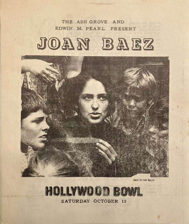 joan baez hollywood bowl 1963 programme